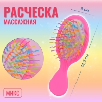 Расчёска - мини массажная, 6 × 14,5 см, рисунок МИКС Расчёска - мини массажная, 6 × 14,5 см, рисунок МИКС