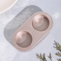 Подсвечник "Мрамор" из гипса для двух свечей овальный, 12х6х3см, шампань