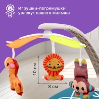 Музыкальная кресло-качалка для новорожденных, цвет бирюзовый