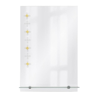 Зеркало &laquo;Ромб&raquo;, с пескоструйной графикой, настенное, с полочкой, 40&times;60 см