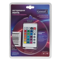 Комплект светодиодной ленты General PRO, 12В, SMD5050, 3 м, с аксесс., 60 LED/м, RGB