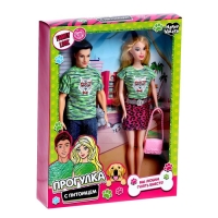 Набор кукол &laquo;Прогулка с питомцем&raquo;