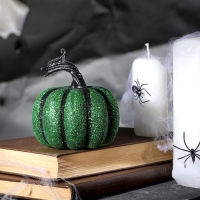 Декор "Тыква" в зелёном цвете 9.5х9.5х12 см Декор "Тыква" в зелёном цвете 9.5х9.5х12 см