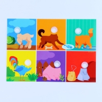 Развивающая игра на липучках. Весёлые мордашки &laquo;Ферма&raquo;