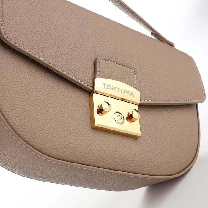 Сумка женская на клапане, TEXTURA, маленький размер, цвет бежевый Сумка женская на клапане, TEXTURA, маленький размер, цвет бежевый