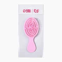 Расчёска - мини массажная, 5,5 &times; 14 см, цвет нежно - розовый