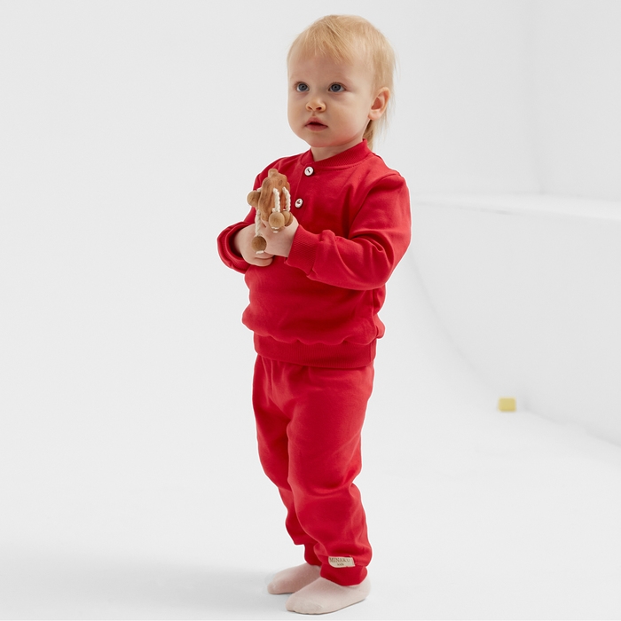 Комплект детский (джемпер, брюки) MINAKU цвет красный, рост 68-74 см