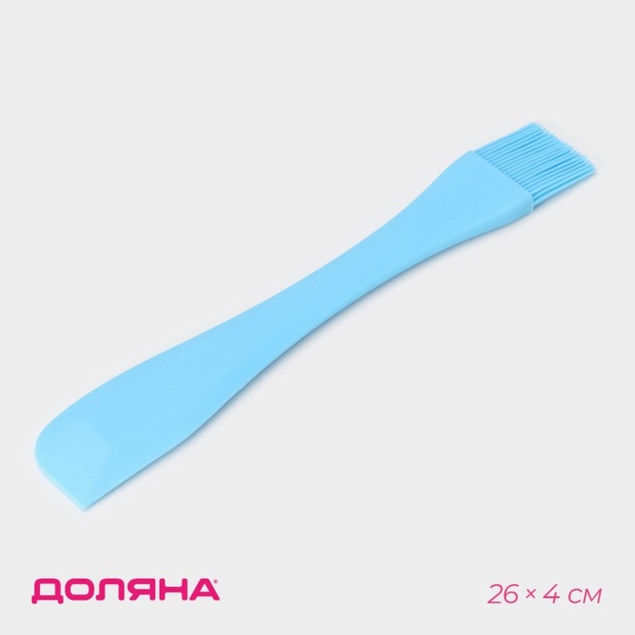 Кисть Доляна &laquo;Дуэт&raquo;, силикон, 26&times;4&times;1 см, цвет голубой