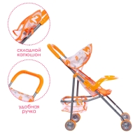 Коляска летняя для кукол &laquo;Лисички&raquo;, металлический каркас, столик