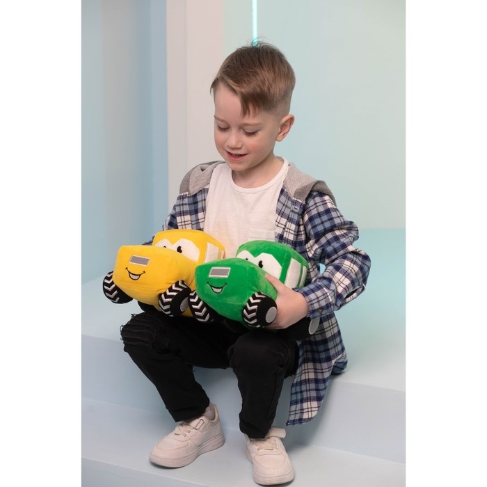 Трактор мягкая игрушка, цвет зелёный