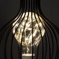 Ночник Кувшин лофт LED от батареек 3ААА черный 12х12х19 см RISALUX