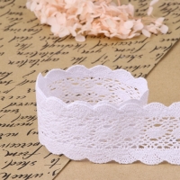 Кружево вязаное, 50 мм &times; 10 &plusmn; 1 м, цвет белый