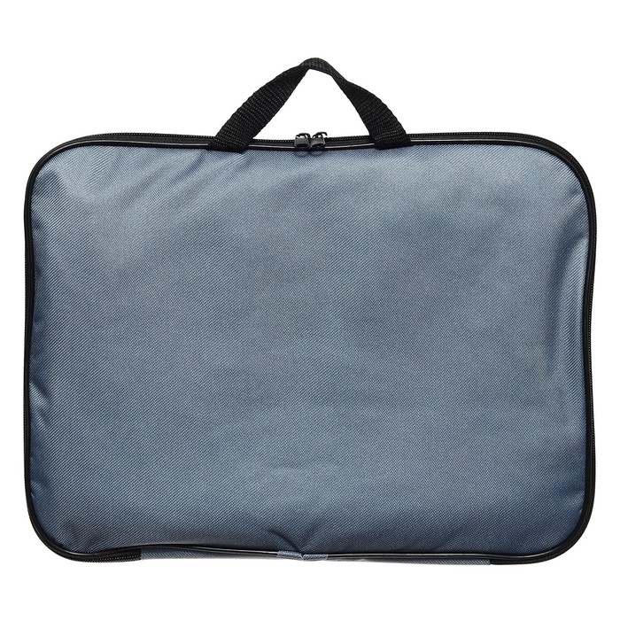 Папка с ручками текстильная А4, 350 х 270 х 20 мм, Calligrata Папка с ручками текстильная А4, 350 х 270 х 20 мм, Calligrata "Офис", нейлон 600D, двуцветный кант, серая