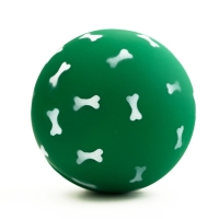 Игрушка-шар под лакомства "Косточки", 8 см, зелёная Игрушка-шар под лакомства "Косточки", 8 см, зелёная