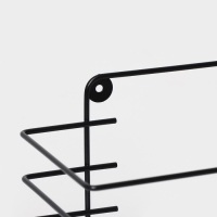 Полка прямая для ванной с высокими бортиками, 24,5&times;13&times;16,5 см, цвет черный