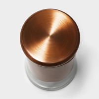 Солонка стеклянная &laquo;Стиль&raquo;, 150 мл, 5,5&times;8 см, цвет бронзовый