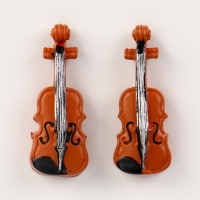 Миниатюра кукольная &laquo;Скрипка&raquo;, набор 2 шт., размер 1 шт. &mdash; 1,3 &times; 0,5 &times; 3,5 см