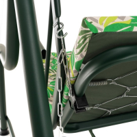 Качели садовые "Панама" 210 х 142 х 155 см, макс. нагрузка 300 кг, зеленые Качели садовые "Панама" 210 х 142 х 155 см, макс. нагрузка 300 кг, зеленые