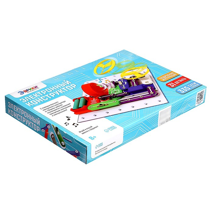 Конструктор электронный &laquo;Эврики&raquo;, 335 схем, 31 элемент, работает от батареек