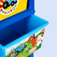 Комод универсальный 103 &times; 52 &times; 42 см, 4 секции, ящик 51 х 36 х 20 см, Синий трактор