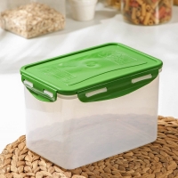 Контейнер пищевых Good & Good, с герметичной крышкой , 2,2 л, цвет прозрачный, крышка МИКС Контейнер пищевых Good & Good, с герметичной крышкой , 2,2 л, цвет прозрачный, крышка МИКС