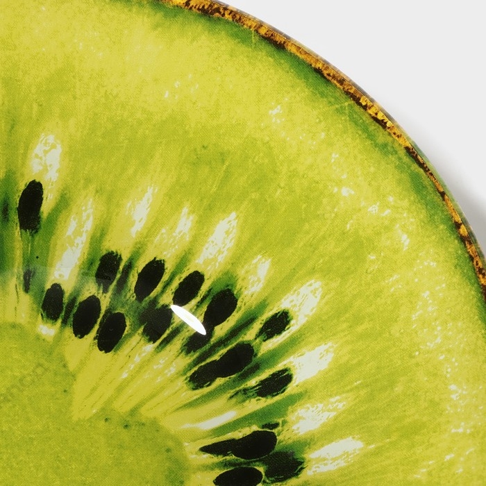 Салатник стеклянный Доляна &laquo;Киви&raquo;, 720 мл, 18,5&times;5 см, цвет зелёный