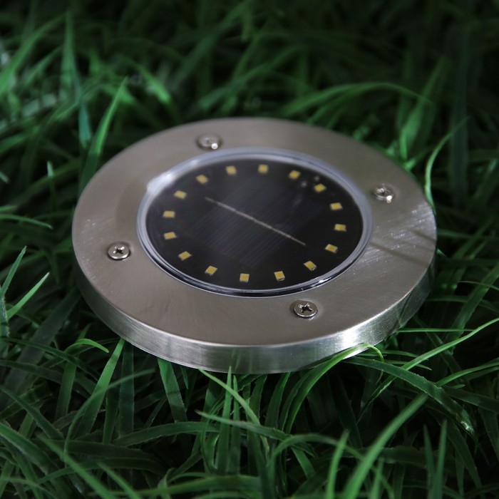 Садовый светильник на солнечной батарее, 11.5 &times; 13 &times; 11.5 см, 16 LED, свечение тёплое белое