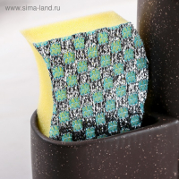 Дозатор для моющего средства с подставкой для губки и щётки &laquo;Минимал&raquo;, 350 мл, цвет светло-коричневый