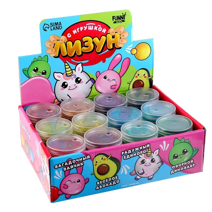 Лизун - слайм «Зайка», цвета МИКС Лизун - слайм «Зайка», цвета МИКС
