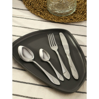 Набор столовых приборов &laquo;Волна&raquo;, 24 предмета, картонная коробка с окном, цвет серебряный