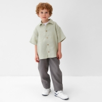 Рубашка для мальчика KAFTAN Linen, р. 30 (98-104), зеленый