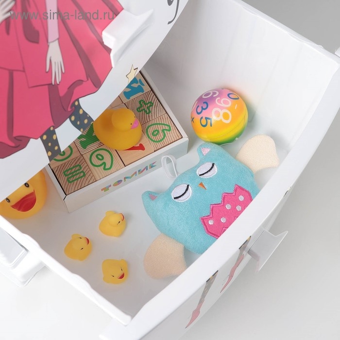 Комод детский 4-х секционный Росспласт «Красотка», 47×38,5 см, цвет белый Комод детский 4-х секционный Росспласт «Красотка», 47×38,5 см, цвет белый