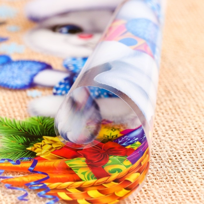 Набор наклеек оформительский "Подарок от зайки" 33,8х24,4см