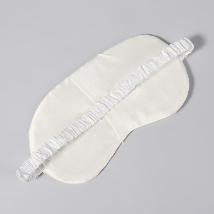 Маска для сна «ШЁЛК», 20 × 10 см, резинка одинарная, цвет бежевый Маска для сна «ШЁЛК», 20 × 10 см, резинка одинарная, цвет бежевый