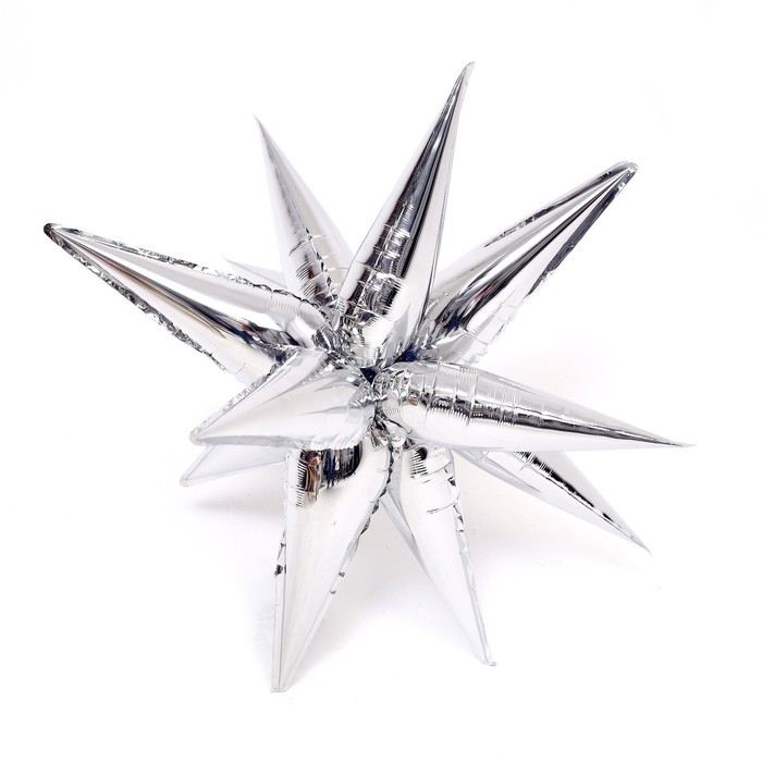 Шар фольгированный 26" &laquo;Звезда 3D составная&raquo;, цвет серебристый, под воздух
