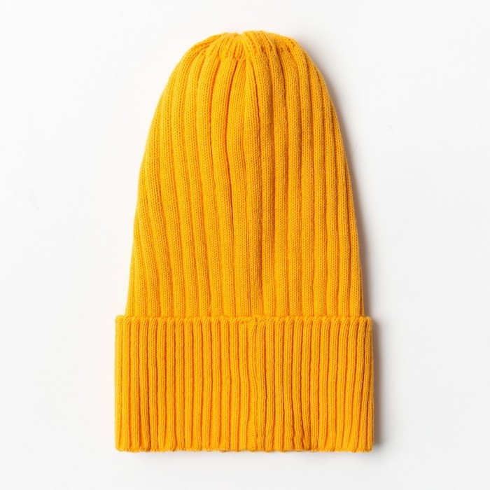 Шапка женская MINAKU Шапка женская MINAKU "Трюфель" цвет горчица, размер 54-56