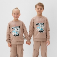 Свитшот детский MINAKU, цвет бежевый, рост 104 см Свитшот детский MINAKU, цвет бежевый, рост 104 см