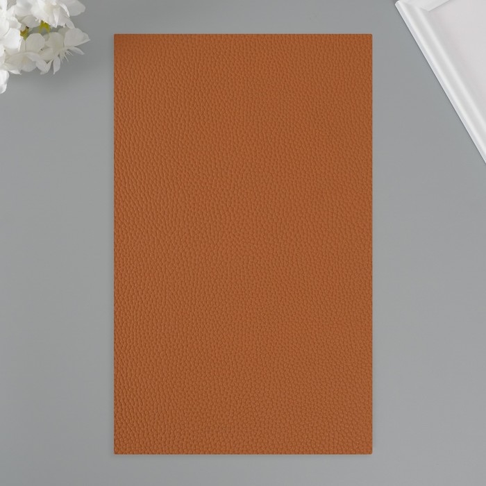 Лист для творчества иск.кожа "Рисунок Личи" коричневый лист 33х20 см толщина 1 мм