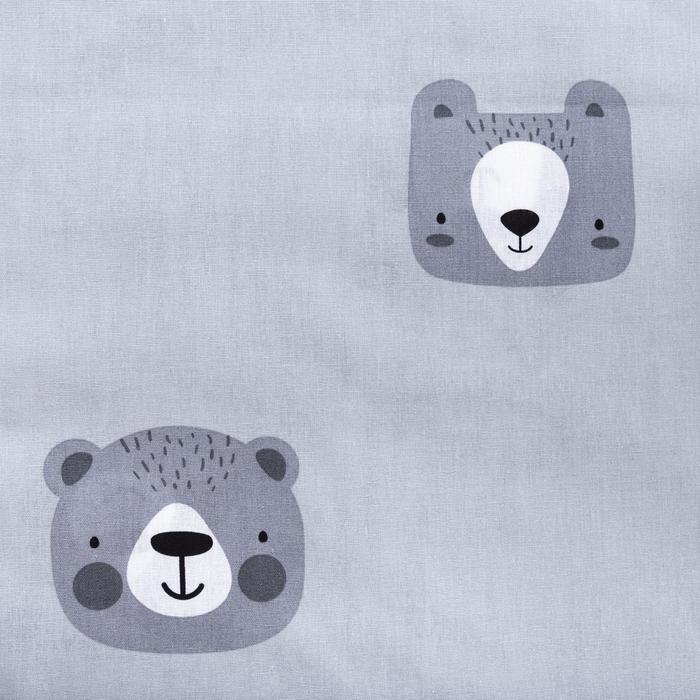 Постельное белье &laquo;Этель&raquo; 1,5 сп Gray bear 143х215 см, 150х214 см, 50х70 см -1 шт