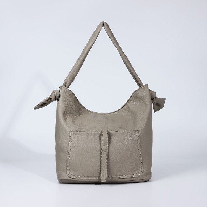 Сумка-тоут на молнии, 2 наружных кармана, цвет серый Сумка-тоут на молнии, 2 наружных кармана, цвет серый