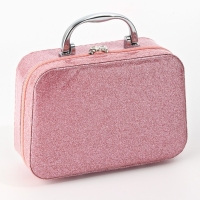 Набор детской косметики в чемодане &laquo;Самой красивой&raquo;, тени, резинки для волос, блески для губ, глиттер, лаки для ногтей, наклейки, пилочка, расчёска, кисти, косметичка