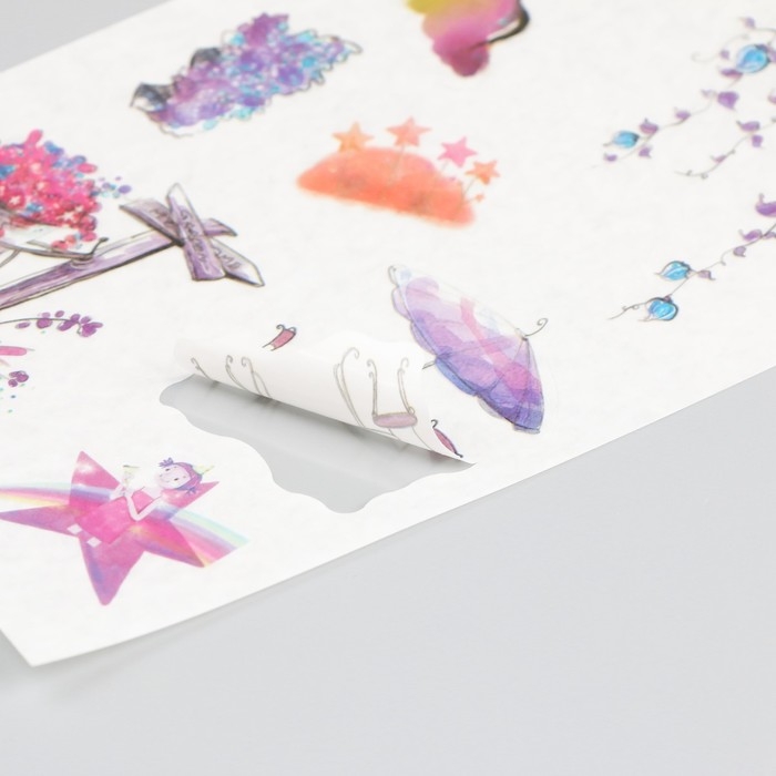 Наклейка бумага Наклейка бумага "Летняя улочка" набор 6 листов 18,6х10 см