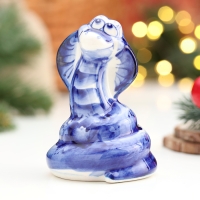 Сувенир символ года &laquo;Змея Милена&raquo;, гжель, 10х6.5 см