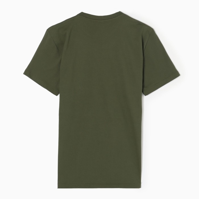 Футболка мужская с принтом, цвет хаки, размер 56 Футболка мужская с принтом, цвет хаки, размер 56