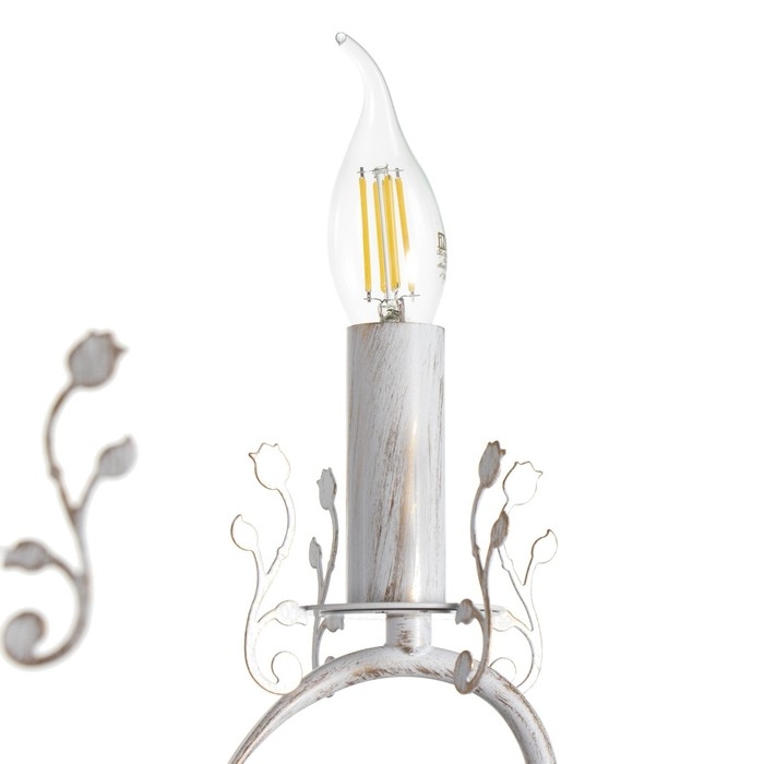 Люстра Люстра "Сандра" 5xE14 40Вт белый с золотой патиной 51х51х52-110 см BayerLux