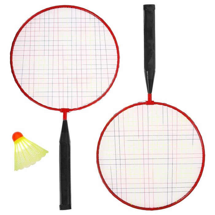 Набор для игры в бадминтон ONLYTOP: 2 ракетки, волан, цвета МИКС