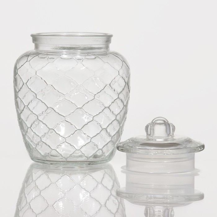 Банка стеклянная для сыпучих продуктов &laquo;&lrm;Алла&raquo;, 2 л, 16,5&times;20 см