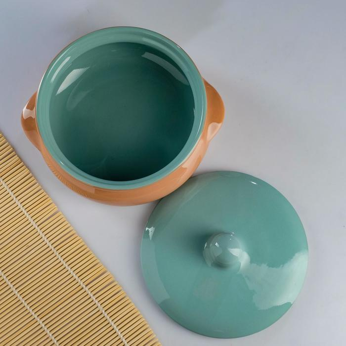 Горшок керамический для запекания Горшок керамический для запекания "Борисовский" 0,7л / 15х9см, радуга МИКС