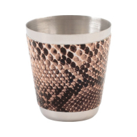 Подарочный набор 6 в 1 "Питон": фляжка 240 мл, воронка, 4 рюмки, коричневый