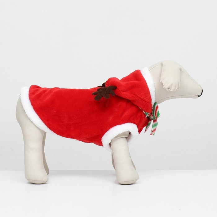 Новый год. Костюм "Новогодний с рожками", размер M (ДС 30, ОГ 40 см)